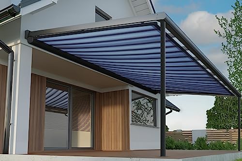 Arilco Terrassenüberdachung | Wintergarten | Inklusive Terrassenmarkise | Neu | 12mm VSG-Glas | 6m x 4m