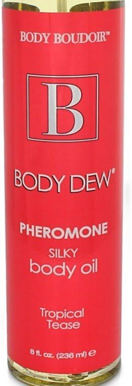 Body Dew Pheromone Silky Body Oil [Tropical Tease] After Bath Silky Oil - Size 8 fl oz / 236 ml