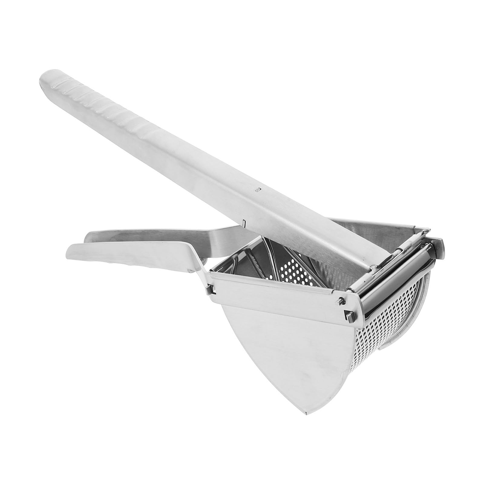 Schiacciapatate in Acciaio Inossidabile Argento, Pressa Patate Manuale Compatta e Portatile per Cucina Domestica e Picnic All'aperto, Facile da Usare