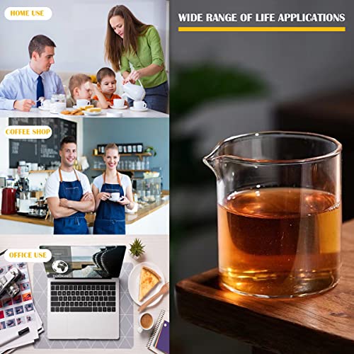 Doerdo 2Pcs Mini Coffee Pot Creamer Pitcher Transparent Glass Creamer For Bar Party Wine Cocktail Drink Milk Shake Coffee, 4Oz, 2.4" X 2.4" #TOP4