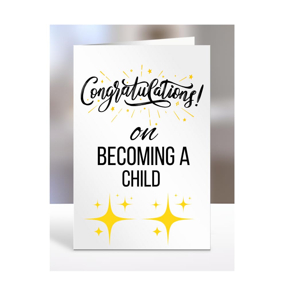 Congratulations on becoming a Child card, Gifts for Men, Women, Presents for Christmas, A5-79_43 โ image 1