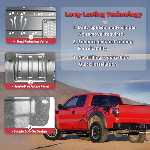Image of High-strength Steel Full Skid Plate for Ford F150 2015-2022 | Heavy-Duty Underbody with Engine Front, Drivetrain Center & Rear Axle Protection - Reinforced Guards, Rustproof Defense, Easy Installation
