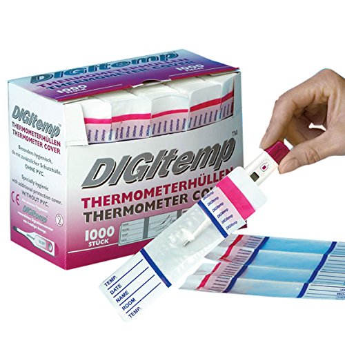 Termometro digitale Temp H7 11034 cellulare con lubrificante per gebräuchlichen di Digital febbre termometro (Confezione da 1000)
