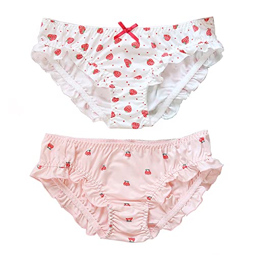 Joyralcos Japanese Bikini Panties Cosplay Anime Underwear Strawberry Print Sailor Style Panty (Strawberry Print)