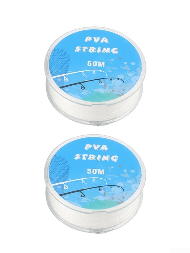Ligne de pêche PVA soluble dans l'eau pour appâts tressés, dissolution rapide et sans danger pour l'eau, parfait pour attacher des appâts 50 m