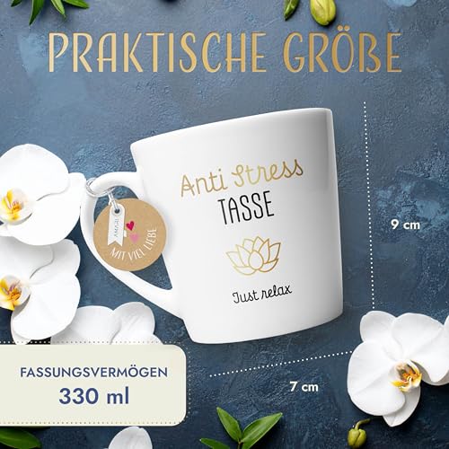 Amari ® Anti-Stress Tasse – Geschenk für die beste Freundin – Lustiger Kaffeebecher & Teetasse – Dankeschön Freundin Geschenkidee – Bild 5