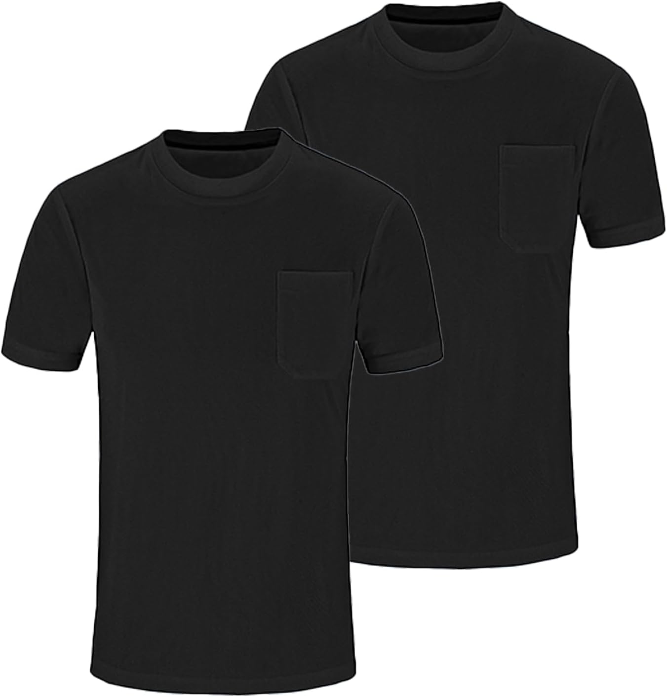 Hi Vis Shirt Shirts for Men -Neon Work Shirts! High Visibility T-Shirt with Pocket for Work