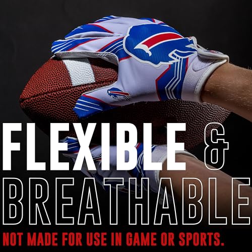 Image of Franklin Sports Youth NFL Football Receiver Gloves - Kids Football Gloves Pair - NFL Team Logos and Silicone Palm