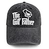 Vxchkerm The Golf Father Baseball Cap for Men, Funny 3D Embroidered Adjustable Cotton Golf Gifts Dad Hat