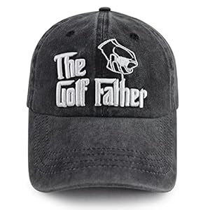 Vxchkerm The Golf Father Baseball Cap for Men, Funny 3D Embroidered Adjustable Cotton Golf Gifts Dad Hat