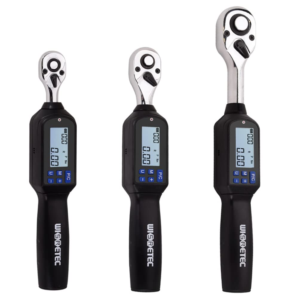 ES3-100AN Llave dinamométrica digital portátil de mano de 1/2 pulgada Pantalla grande con luz de fondo Sonido Alarma LED Medición de picos en tiempo real Cuatro unidades Conmutación Llave