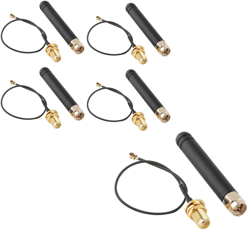 DollaTek U.FL IPEX to SMA Connector Antenna 868-915MHz for Lora Board Lora32u4 II Wifi Lora32-5pcs