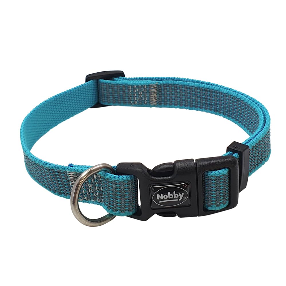 Nobby 52063-32 Full Reflect Collar L-XL Length 40-65 cm Width 25 mm Light Blue