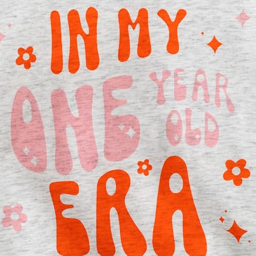 Image of Toddler Baby Girl First Birthday Outfit In My One Year Old Era Sweatshirt Tops Little Princess 1st Birthday Clothes