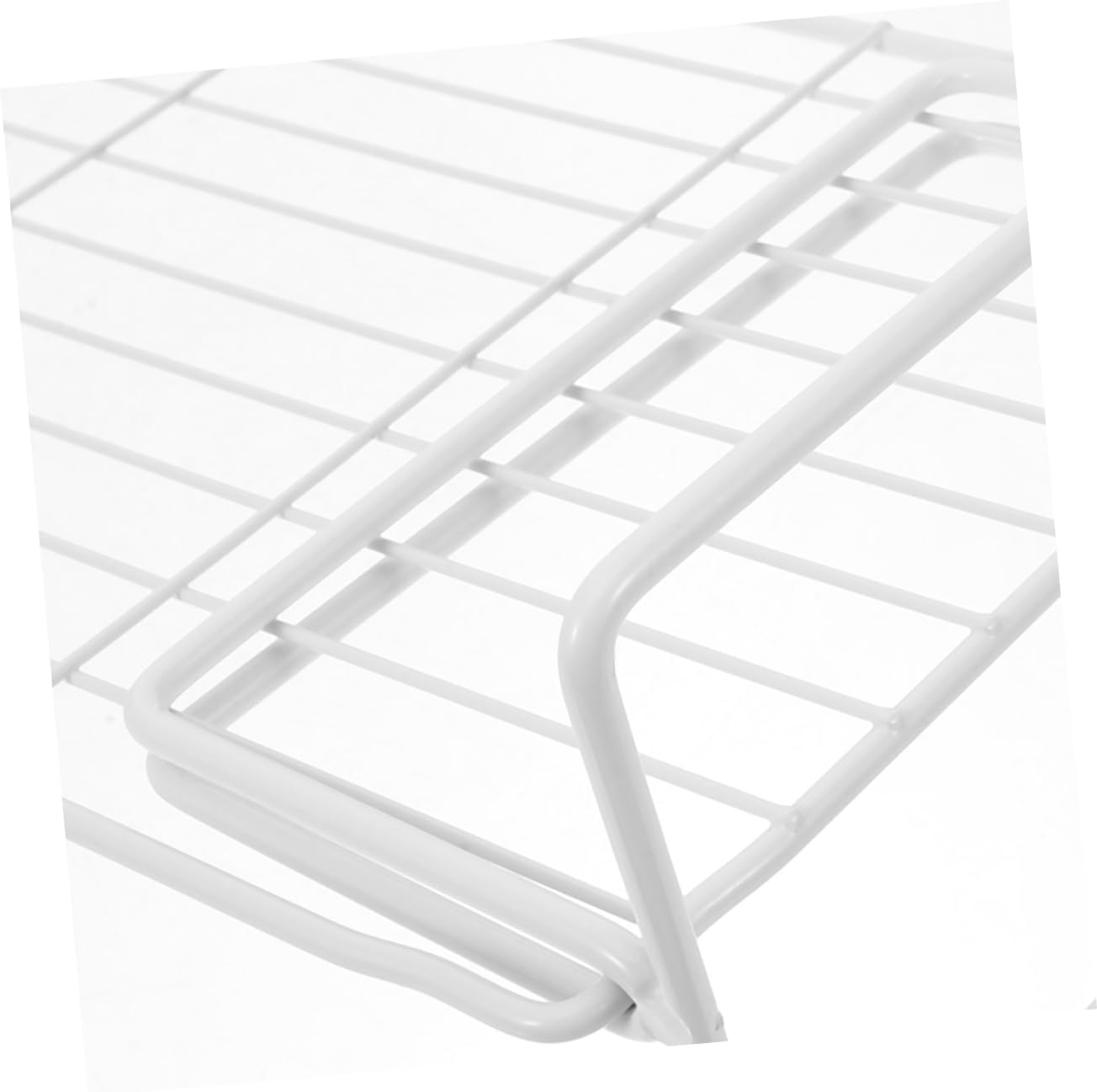 2pcs Adjustable Metal Shelf Divider for Deep Freezer Height Adjustable Kitchen Storage Separator Easy Installation Ventilated Mesh Design for Refrigerator Organization