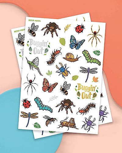 Xo, Fetti Bug Temporary Tattoos - 48 Glitter Styles | Buggin' Out Insect Birthday Party Supplies, Bees, Spiders, Beetles, Butterflies, Arts And Crafts #TOP4