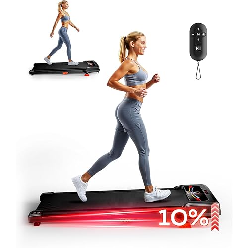 Walking Pad, Treadmill with Incline, 10% Under Desk Treadmill, EAGLOG 2.5HP Portable Treadmills for Home Small Women, Running Machine with Remote Control, 330lbs Capacity