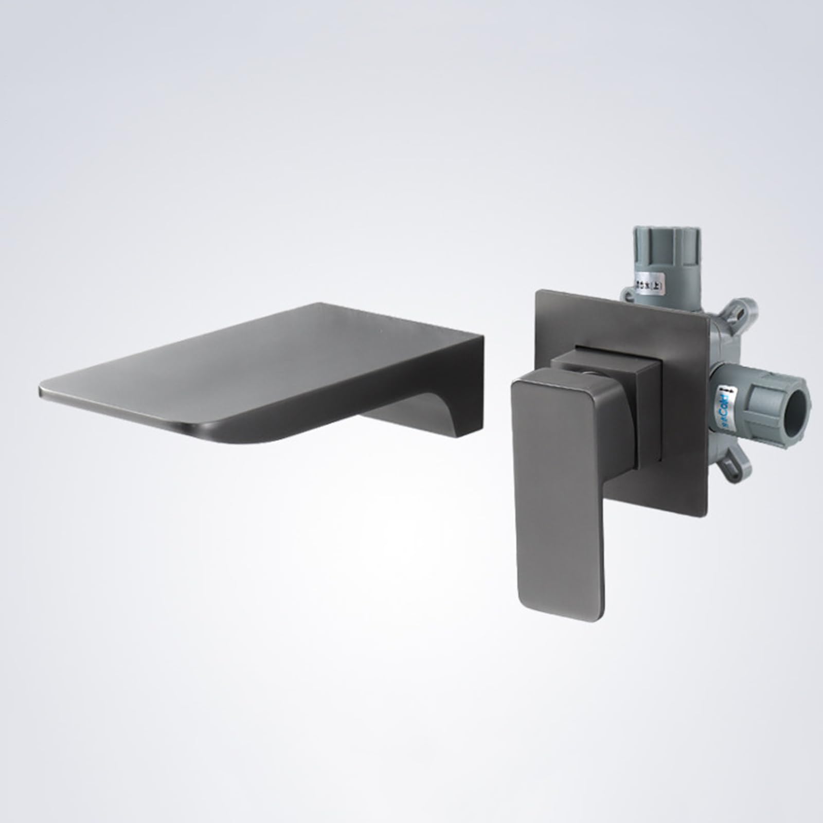 Mitigeur lavabo encastré cascade en laiton à poignée unique