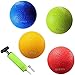 New Bounce Dodge-Ball Set - 8.5 Inch Heavy Duty Dodgeball Balls - Set of 4, PG 8.5 Balls, 1 Pump, and 2 pins, Official Size for Dodgeball and Handball - Perfect for Camps and Schoolsâ€¦