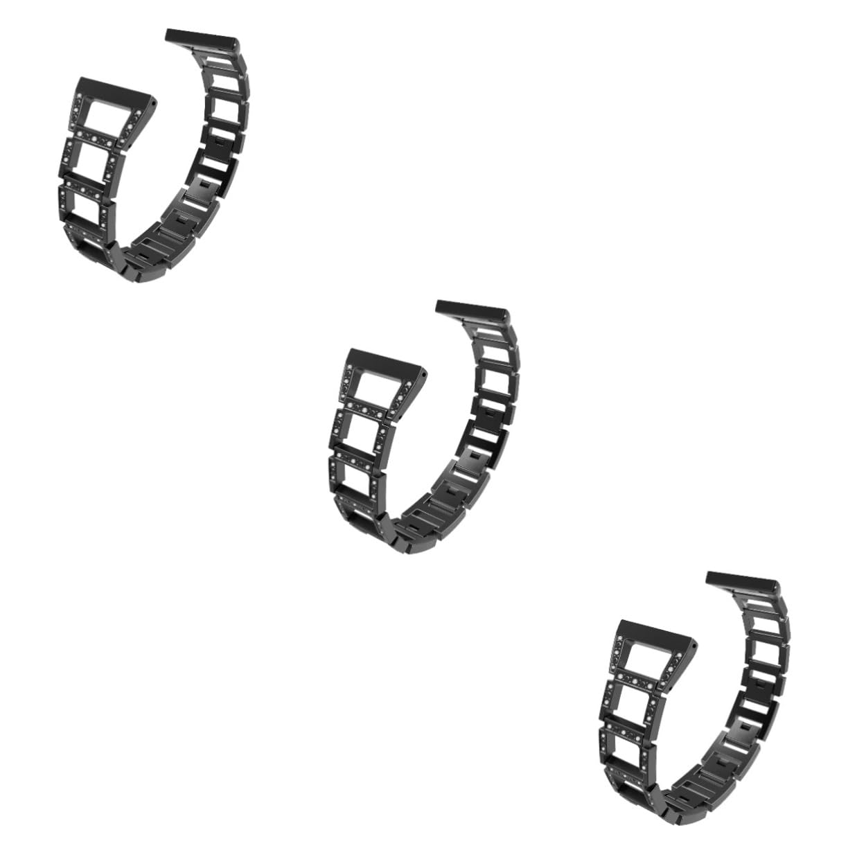 Housoutil 2 Pièces Bracelet De Montre En Acier Inoxydable Accessoires De Montre Intelligente Remplacement De Bracelet De Montre Groupe Bandes De Cuir Bande De Cuir Léger Trapézoïdal Regardez