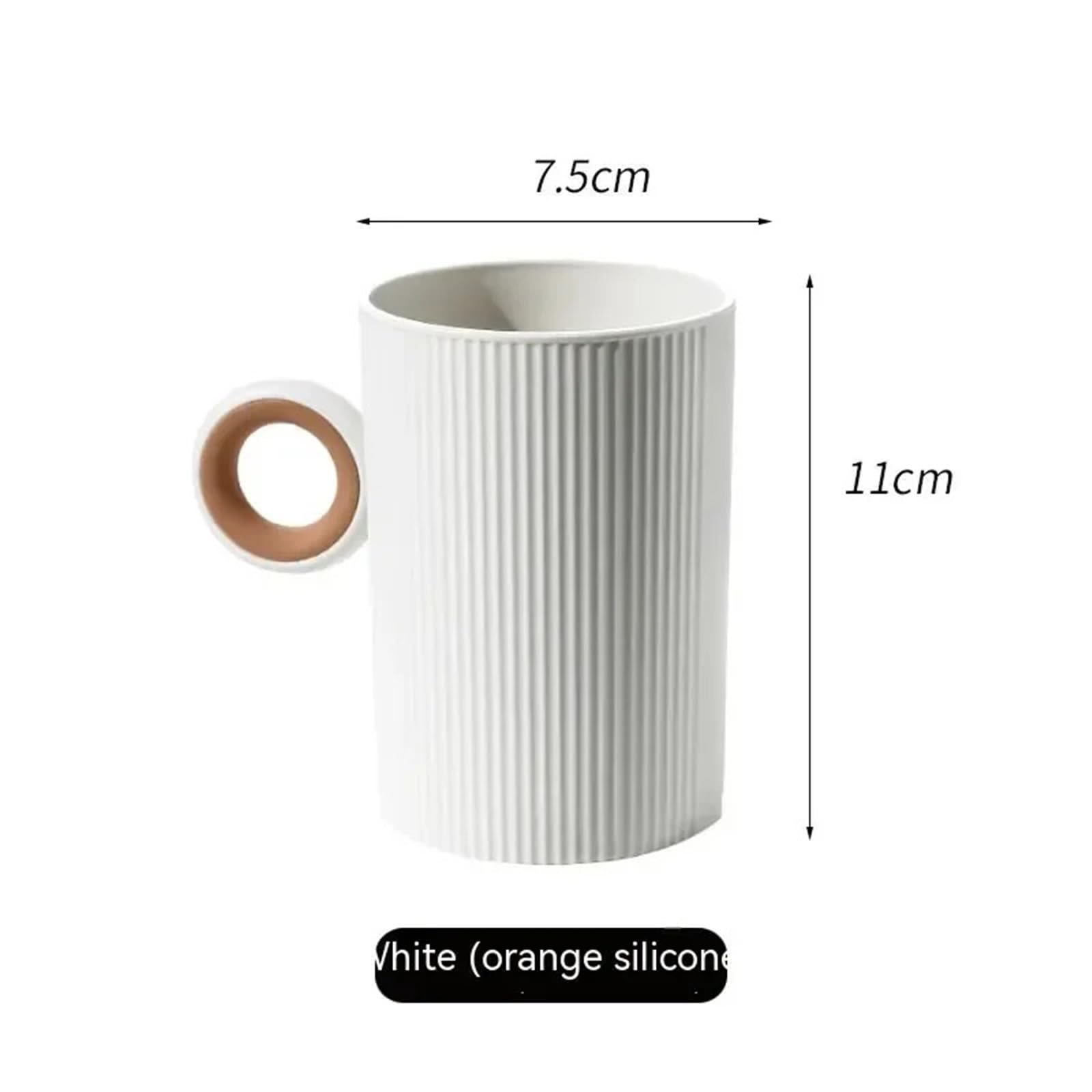 Vaso para Cepillos De Dientes Vaso for Enjuague bucal con asa, Vasos de plástico for cepillos de Dientes, Reutilizables, Simples, for el hogar, de Gran Calibre, 3 uds.