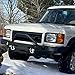 KUAFU Off-road Front Bumper Compatible with 1998-2004 Land Rover Discovery 2 w/Winch Mount & Bull Bar Black Powder Coated Steel