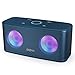 Produktbild DOSS SoundBox Plus Kabellos Bluetooth Lautsprecher, 16 Watt Bluetooth Musikbox mit Dual-Treiber, Touch Steuerung, Farbige Party Licht, Mikrofon, 20 St. Akkulaufzeit, TF Karte Slot, Dunkelblau