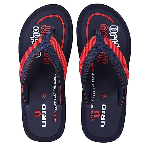Image of URJO LM 105 Men's Slippers /FlipFlops Lightweight Super Flexible Arch Support Durable Anti Skid & Stylish Dailywear Slippers /FlipFlops for Men