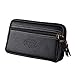 Produktbild TIFIY Herren Geldbörse Farbe Handytasche Mini Messenger Bag Münztasche Clutch Gürteltasche(Schwarz)