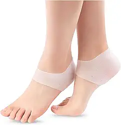 Protetor de Calcanhar em Silicone Gel Altamente Elástico e Flexível Tamanho 35 Ao 44 Para Calcanhares Ressecados Esporão 1 Par