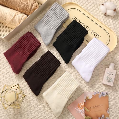Image of Pleneal Slouchy Socks for Women Scrunch Sock Knit Chunky Crew Boot Socks