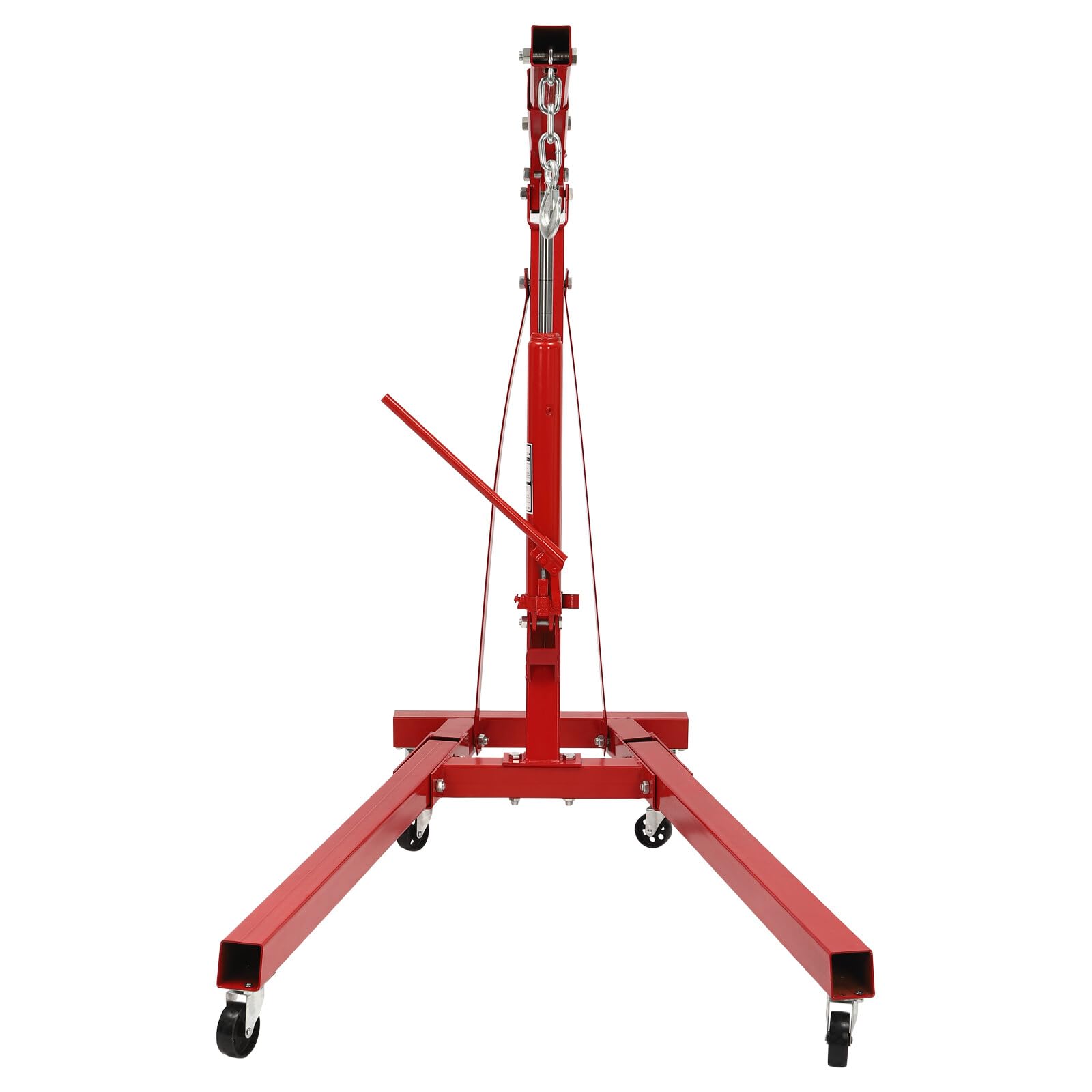 Elevador de motor plegable de 2 toneladas, dispositivo de elevación de grúas, grúa de taller, grúa de motor, grúa plegable, 6 ruedas