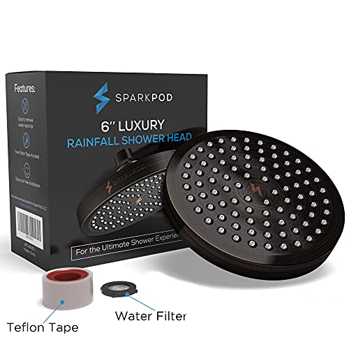 SparkPod Rain Shower Head, 6 Inch Round, Vintage Oil-Rubbed Bronze Finish - image 5