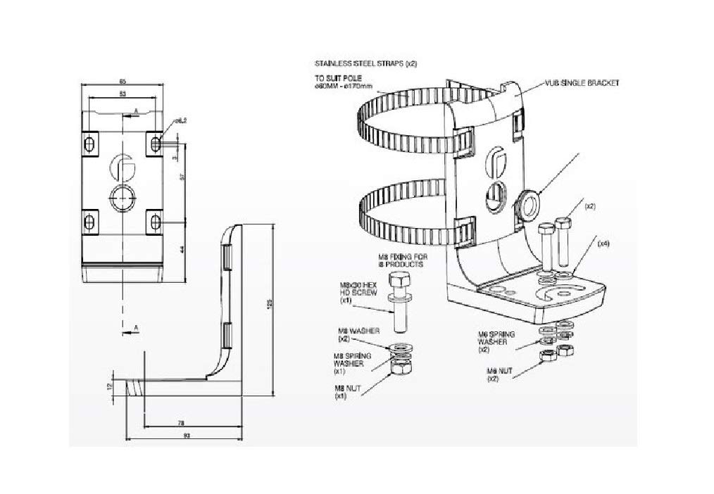 Raytec VUB-Pole Mount Bracket
