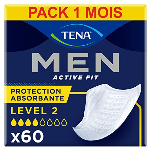 TENA Men Protections Urinaires Absorbantes Hommes Niveau 2 - Incontinence Homme - Pour Fuites...