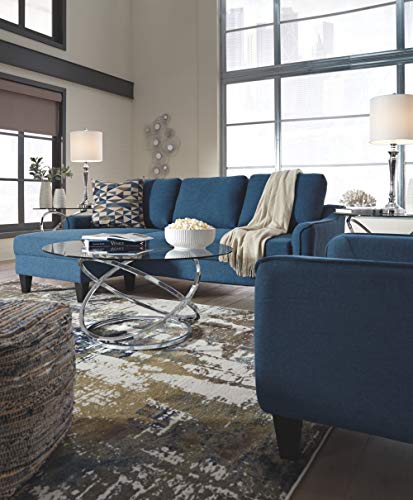 Signature Design By Ashley Jarreau Sofa Chaise Sleeper Chofa With Pull-Out Cushion, Blue #TOP6
