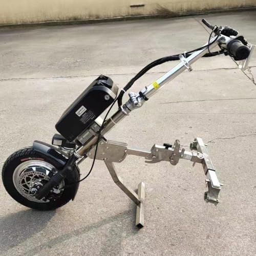 500W 車椅子牽引装置 車椅子変換電動キット 12インチ電動車椅子サスペンションフォークハンドサイクルアタッチメント リハビリテーションセラピー電動車椅子変換キット B