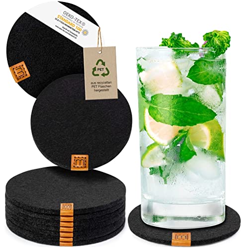 Set sottobicchieri in feltro Starguard - Verde