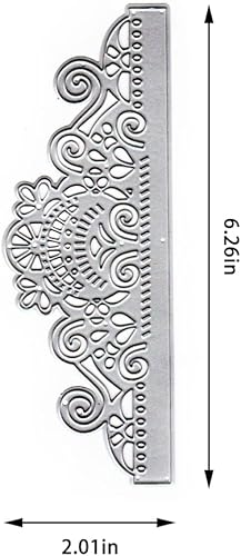 Miniatura 2 de Troqueles de corte de marco de flores de metal para hacer tarjetas, marco de borde rectangular, plantillas de estampado de flores, molde de