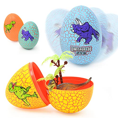 STOBOK 3Pcs Dinossauro Brinquedo De Dinossauro Para Incubação Ovos Surpresa Mistério Colorido Rachad