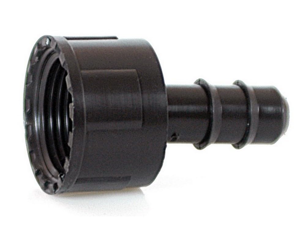 100PZ RACCORDO PORTAGOMMA CON GHIERA PER TUBO IN POLIETILENE mm. 16x3/4
