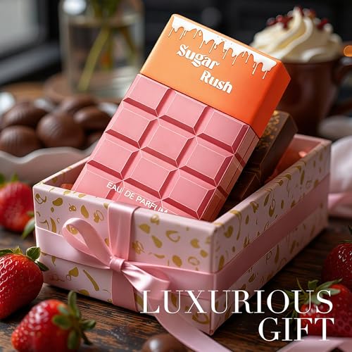 Image of AFLUXE Sugar Rush Sweet Temptation EDP Perfume for Women, Grapefruit & Jasmine Scent, Long Lasting Floral Fragrance, Cologne for Daily Use, 3.4 Fl Oz