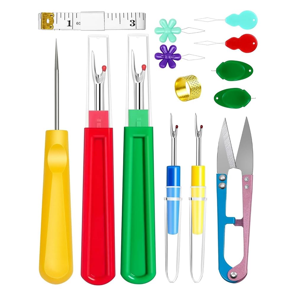 PAGJHRFJG Seam Rippers for Sewing - 2 Big and 2 Small- Remover Tools, Thread Ripper, Embroidery Removal Tool