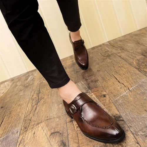 Men's Dress Shoes Faux Patent Leather Oxford Dress Shoes, Office Shoes Men Elegant Loafers for Dating Prom Business Work3