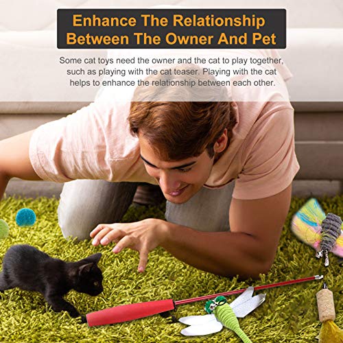 Conjunto de combinação de variedade de brinquedos para animais de estimação interativo Adaskala, com