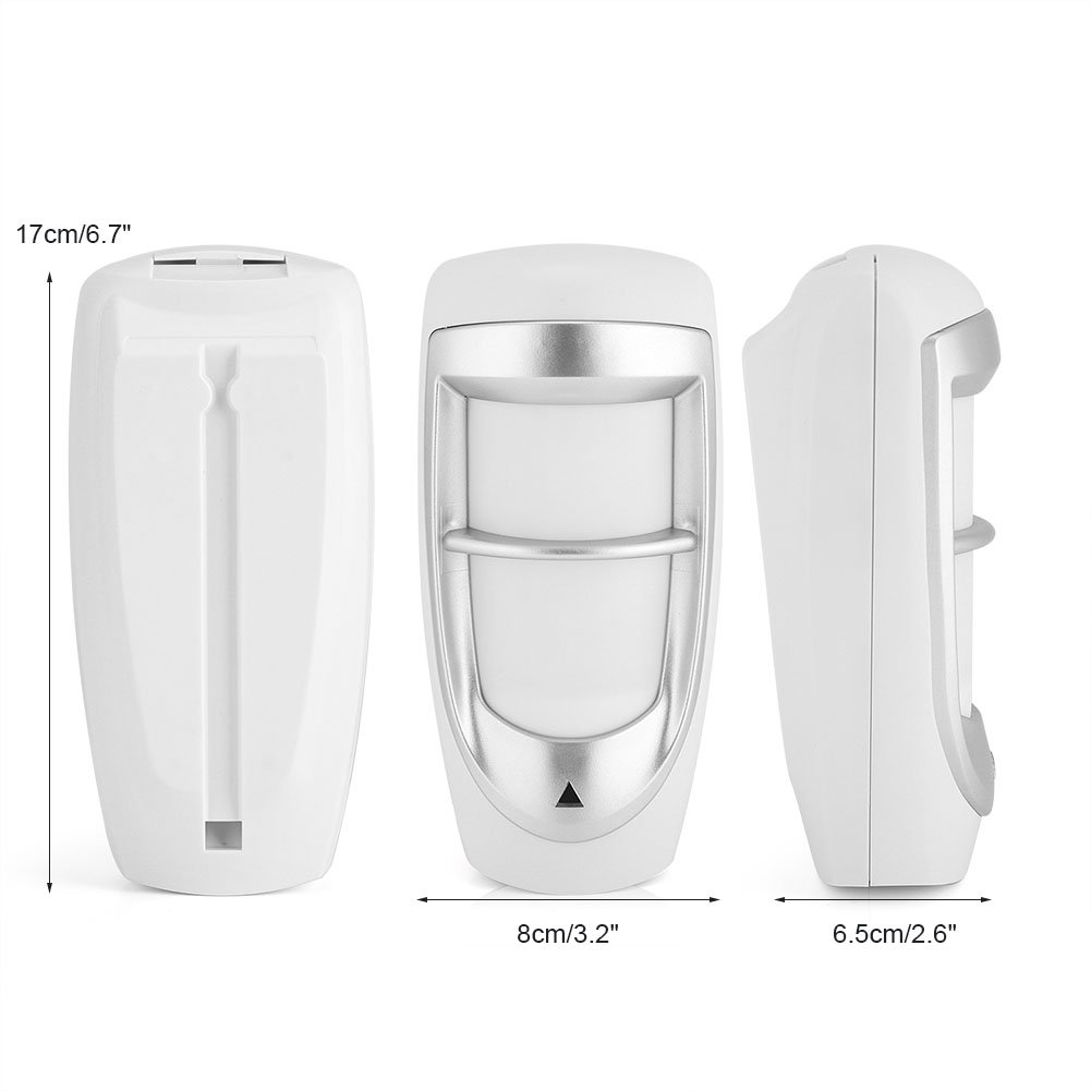 Alarma de Detector de Movimiento con Cable Sistema de Seguridad a Prueba de inmunidad para Mascotas Doble Sensor PIR al Aire Libre (6.7 × 3.15 × 2.56 Pulgadas)
