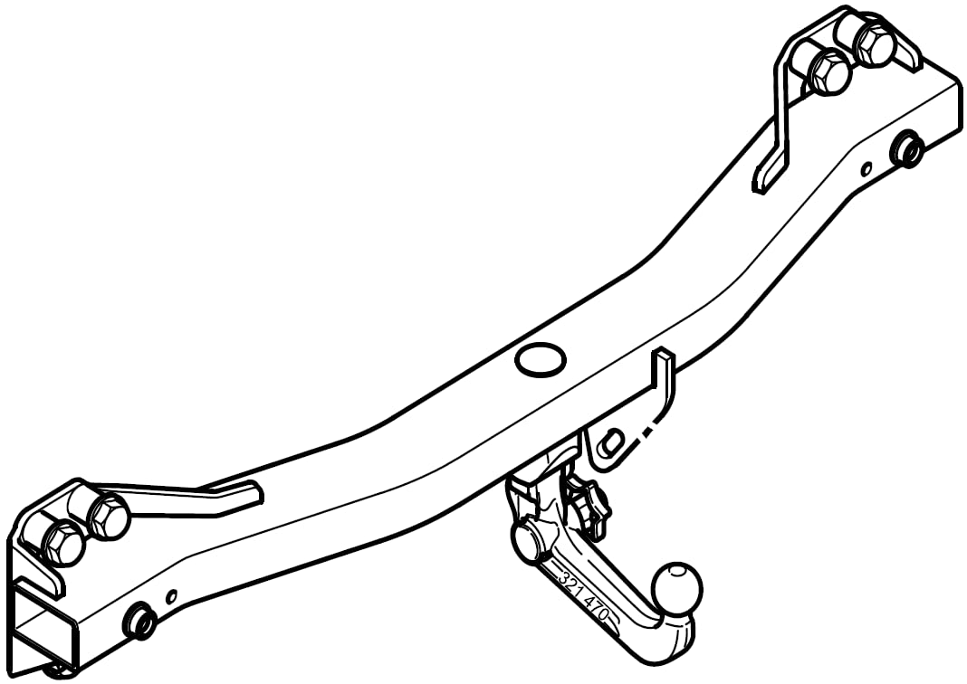 Westfalia Gancio Traino Rimovibile per VW Transporter T5/T6, Furgone/Panoramico, 10/2009-09/2019, Solo per Veicoli Senza Preliminare Preparazione, Viene Con un Westfalia Kit Cablaggio a 13 Pin