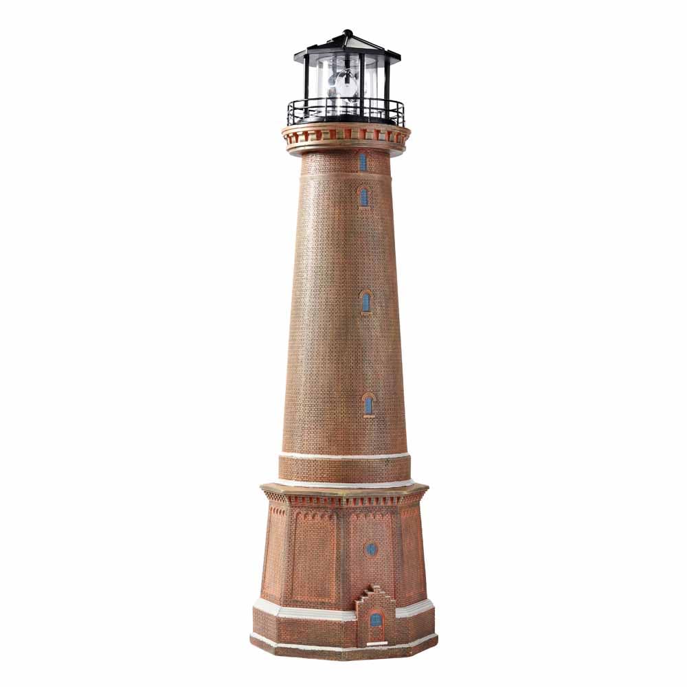 EUROtops Solar-Leuchtturm Borkum, handbemalt, 88 cm, XXL, maritim