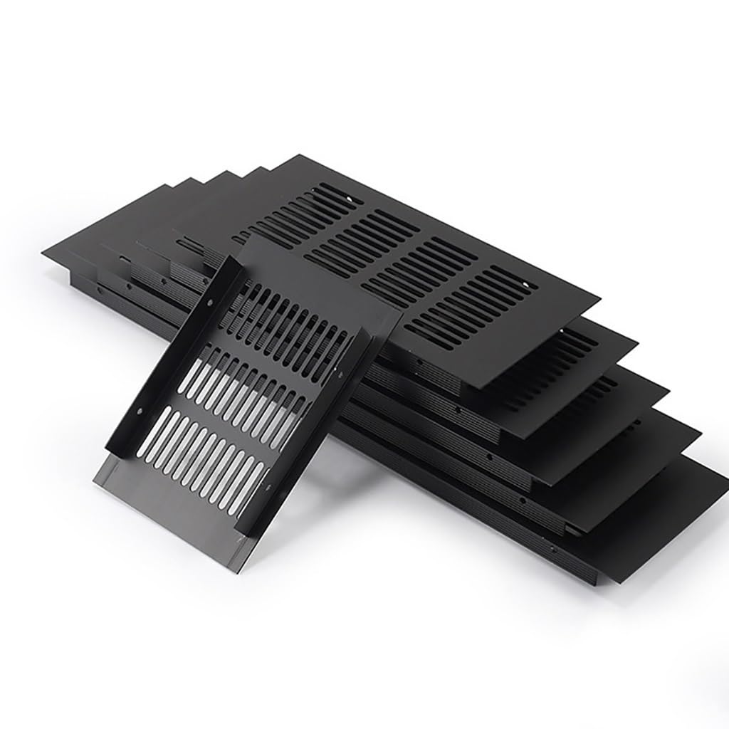 Apuavireo&Co One Color Air Vent Grille Cover, Aluminum Alloy Rectangle Mesh Ventilation Grille Black Multiple Sizes(100X500mm)