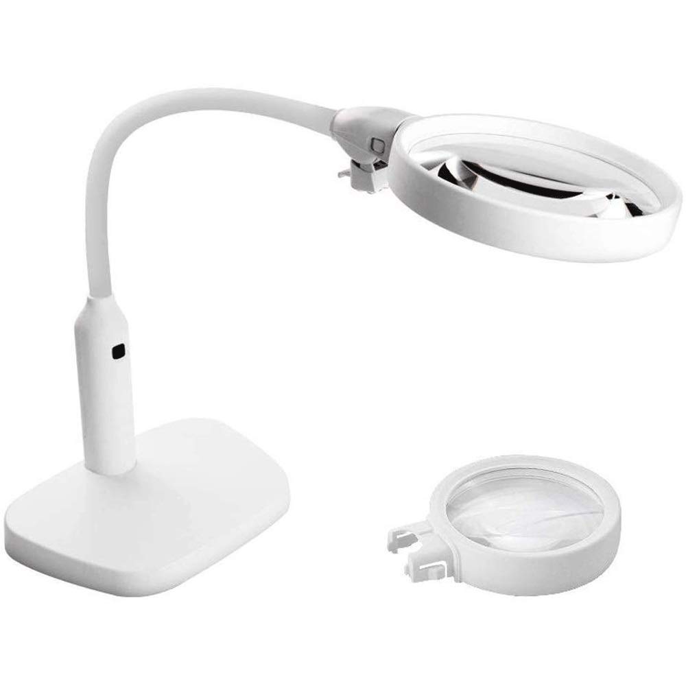 Lupa de Escritorio Recargable con luz LED, 5 aumentos, 10 aumentos, para Personas Mayores, Lectura, inspección electrónica, Reloj, reparación de teléfonos móviles, hermo
